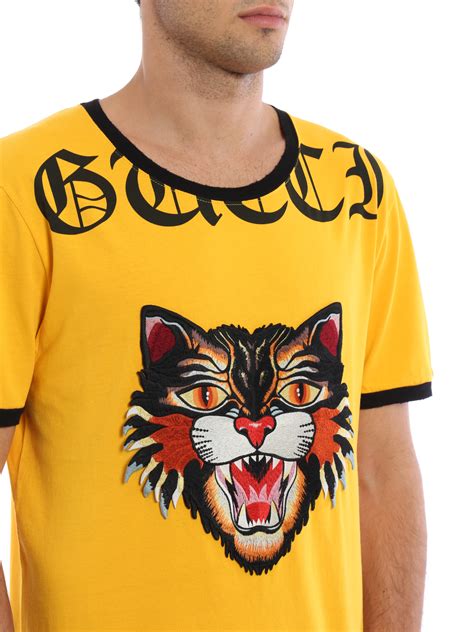 gucci t shirt black cat|Gucci mules angry cat.